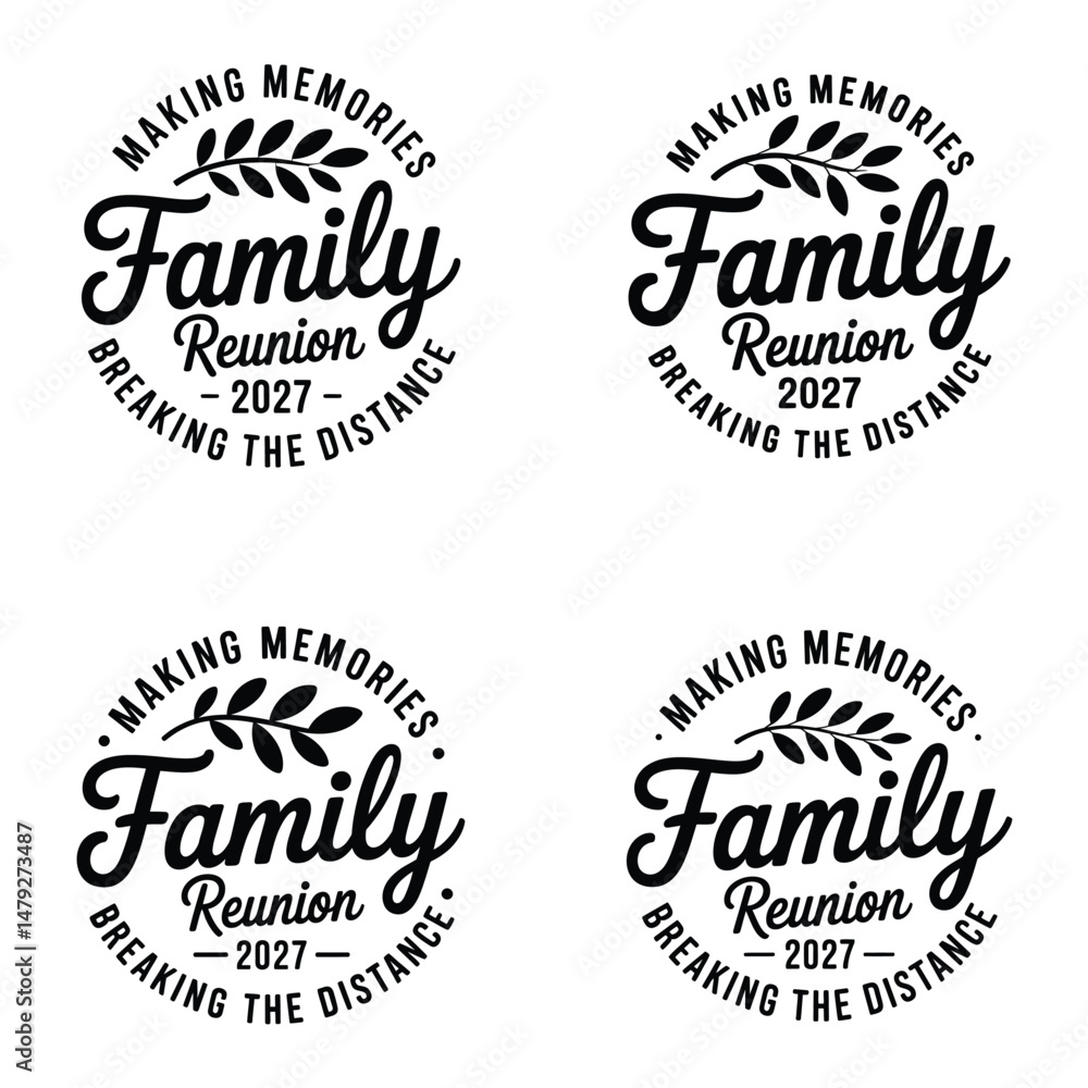 Fototapeta premium Family reunion vector T-Shirt Design, Hoodie, Bag and more uses, Typography T-Shirt Design
