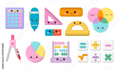 Cute Math class school supplies element