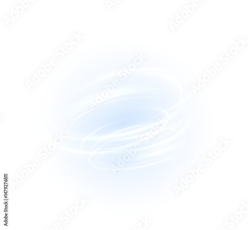  glowing spiral of wind and energy with fresh, dynamic flow perfect for PNG designs themed around air, weather, cooling, or fast motion effects with a clean modern style.