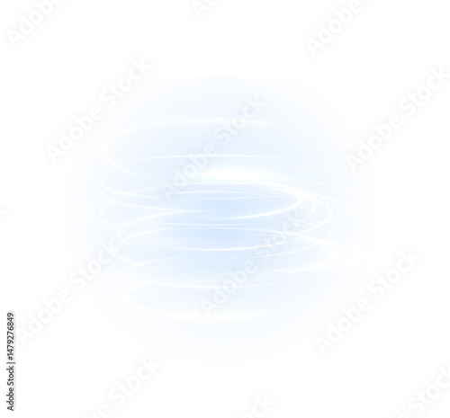  glowing spiral of wind and energy with fresh, dynamic flow perfect for PNG designs themed around air, weather, cooling, or fast motion effects with a clean modern style.