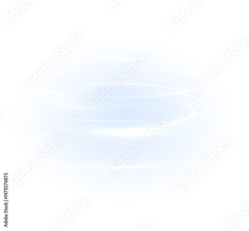  glowing spiral of wind and energy with fresh, dynamic flow perfect for PNG designs themed around air, weather, cooling, or fast motion effects with a clean modern style.