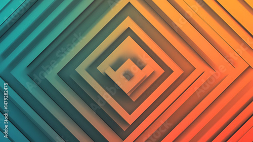 Obraz na płótnie Abstract Shapes: Gradient Color Design w salonie