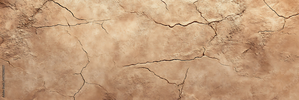 Fototapeta premium Cracked Dry Earth Texture Background