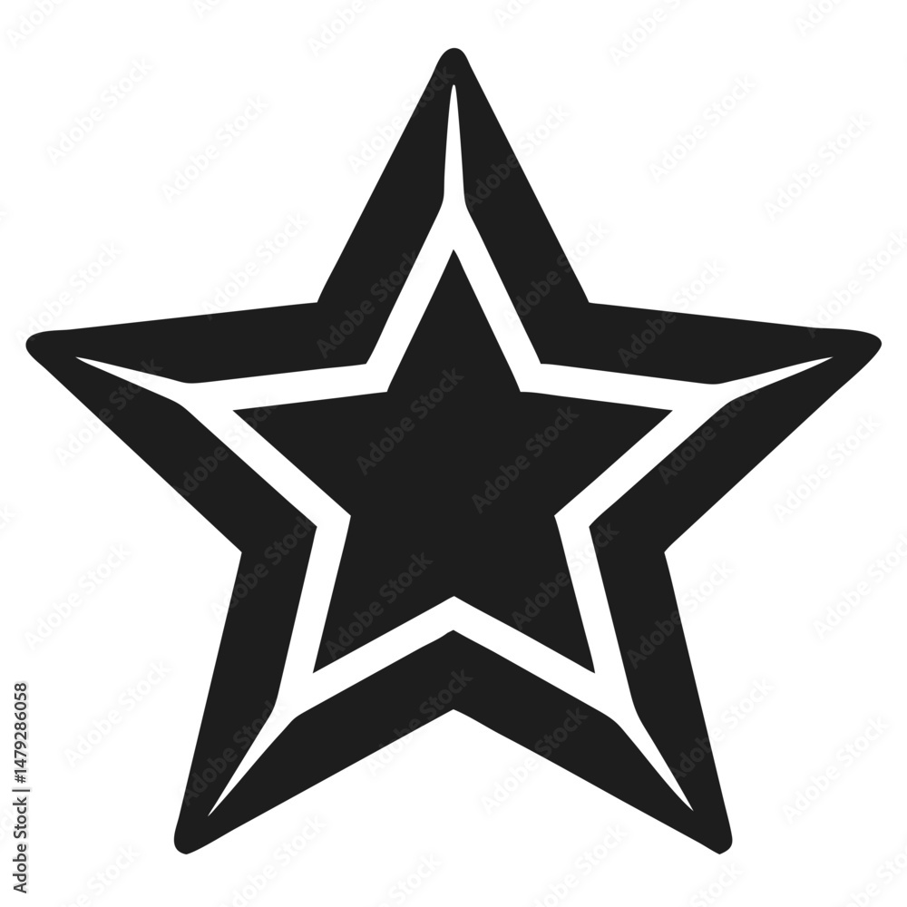 silver star isolated on white silver star isolated on white