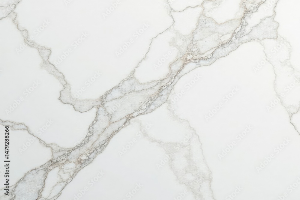 Close-up of polished white marble texture, showing veining and subtle variations in tone , light, countertop Close-up of polished white marble texture, showing veining and subtle variations in tone , light, countertop