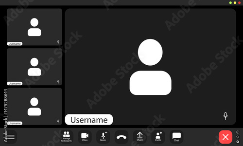 Virtual meeting platform with multiple user profiles displayed