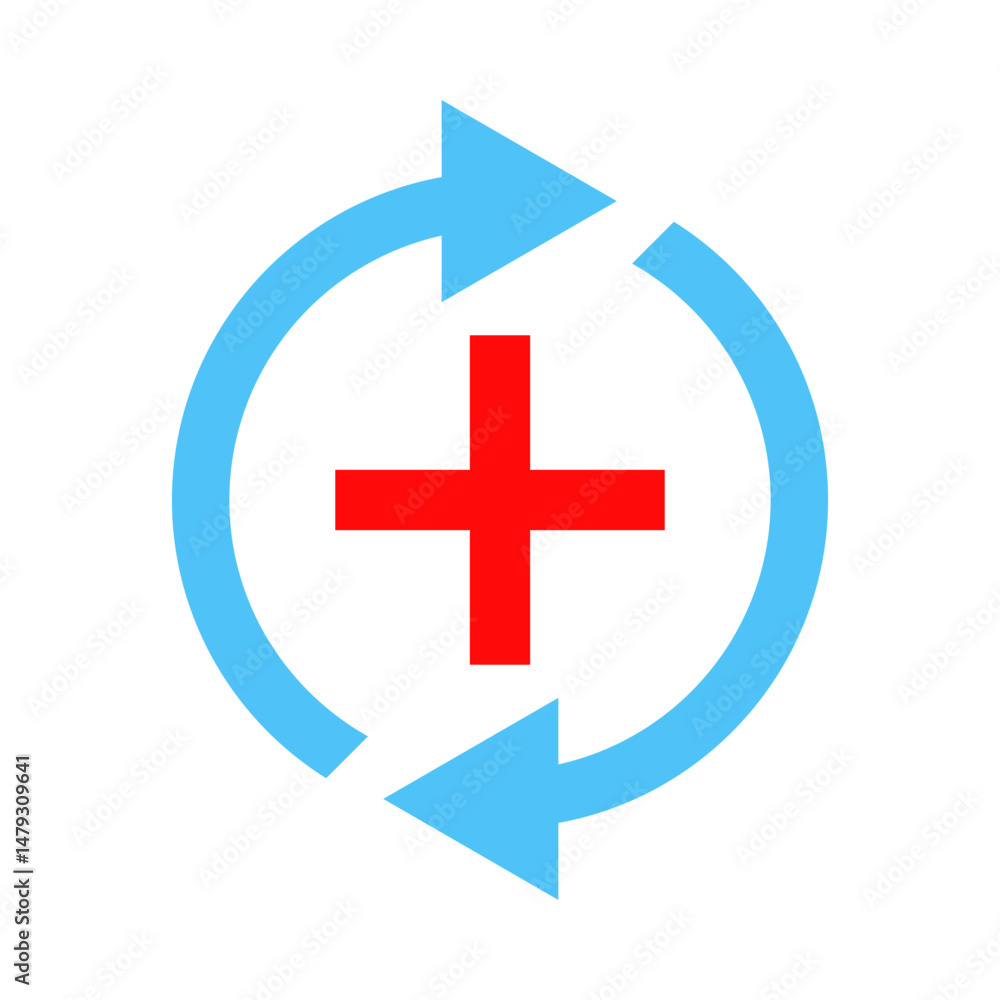 Fototapeta premium Recovery flat icon