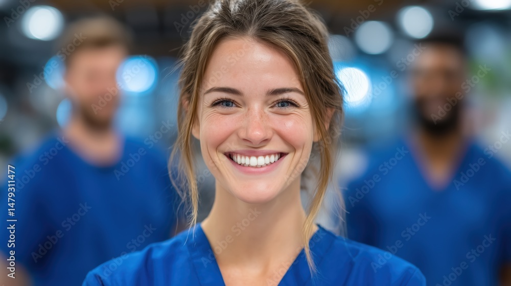 Fototapeta premium Volunteer Team at Hospital Helping Patients with Care and Support