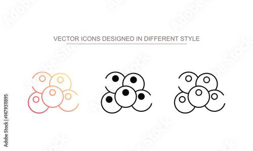 Fish Eggs icon design with white background stock illustration