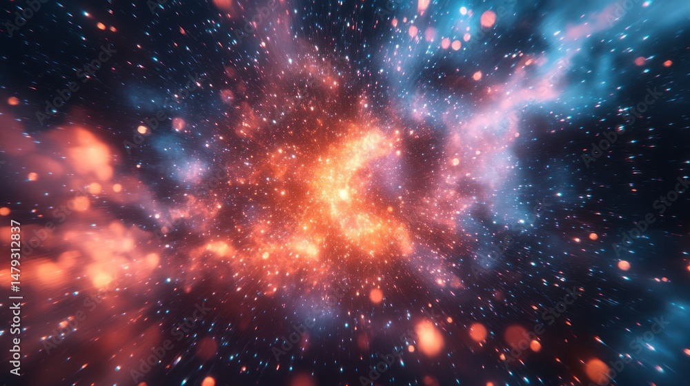 Abstract cosmic nebula explosion Abstract cosmic nebula explosion