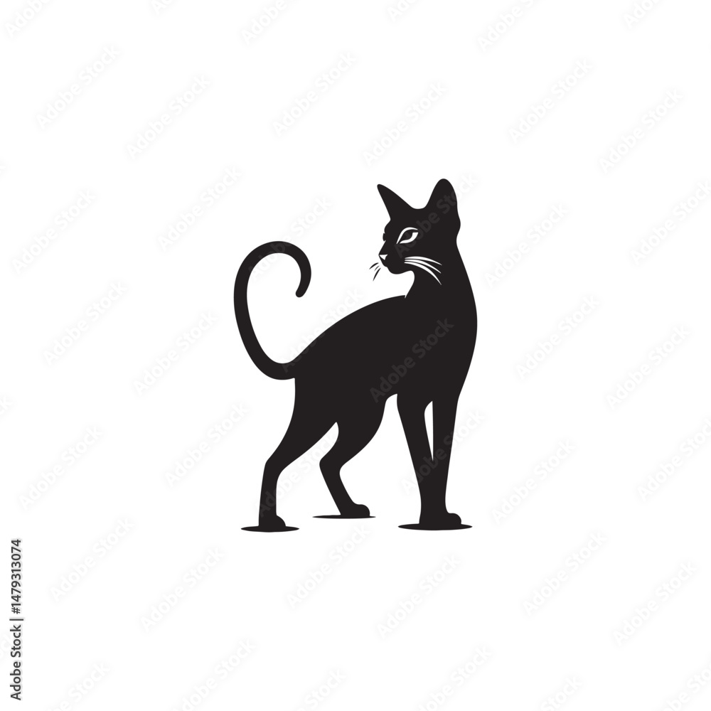 Oriental Shorthair Vector Silhouette: Sleek, Elegant Feline with Graceful Posture and Almond-Shaped Eyes, Captured in a Minimalist Outline for Modern Art, Pet Designs, and Illustrations.
Oriental Shorthair Vector Silhouette: Sleek, Elegant Feline with Graceful Posture and Almond-Shaped Eyes, Captured in a Minimalist Outline for Modern Art, Pet Designs, and Illustrations.