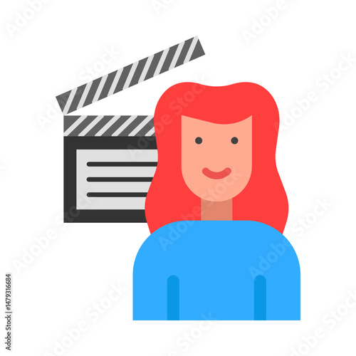 Actress flat icon