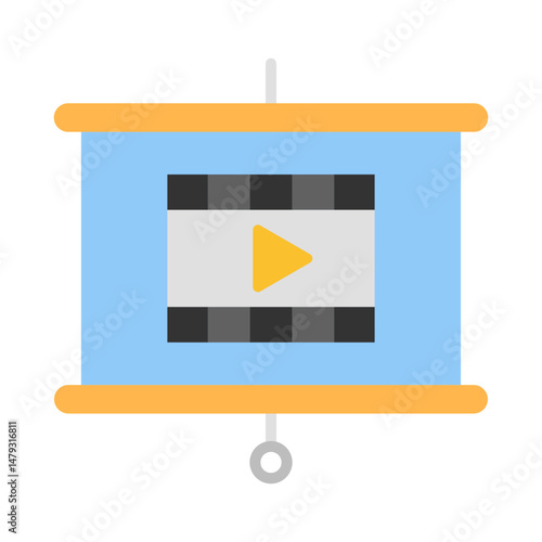 Projector Screen flat icon