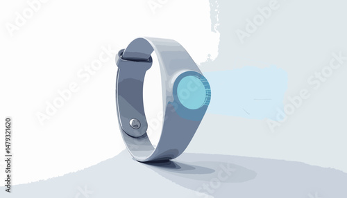 Holographic wristband device with translucent display, modern technology