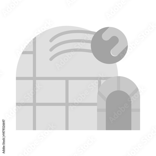 Snow Fort flat icon