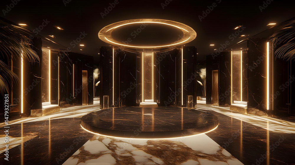 Luxury Lobby: Marble, Gold, & Light