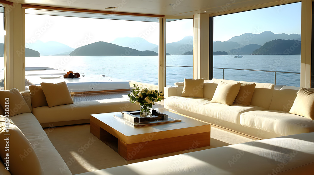 Luxury Yacht Views: Calm Seascape