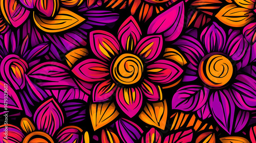 Vibrant Floral Designs, Bold Colors
