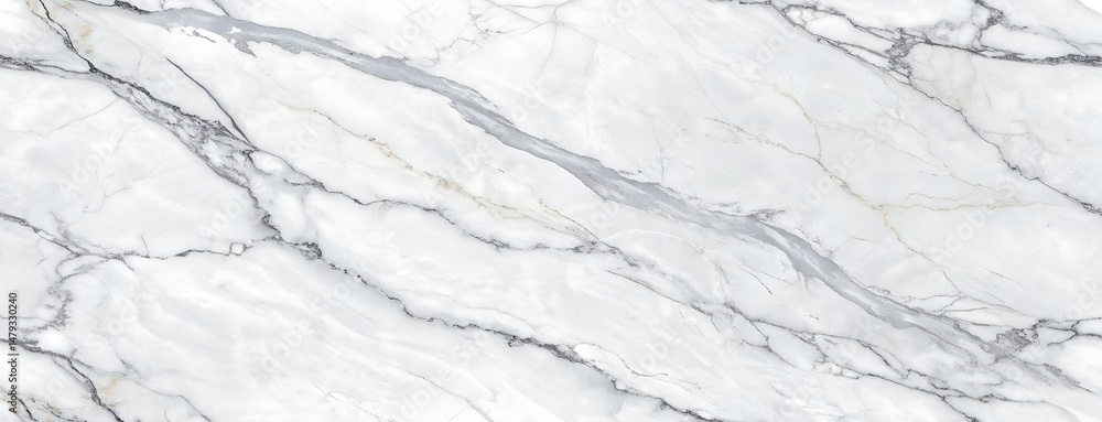 Obraz premium best Elegant Seamless Carrara White Marble Texture with Soft Gray Veins – Realistic Stone Background for Interior Flooring and Luxury Wall Design