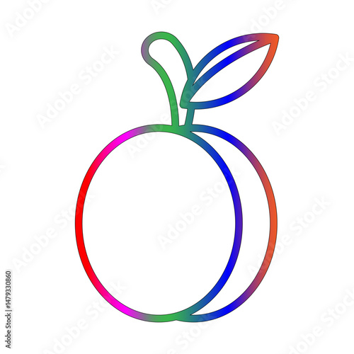 Plum line gradient icon