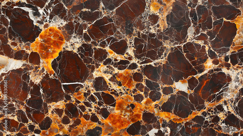 Stunning Orange & Brown Marble