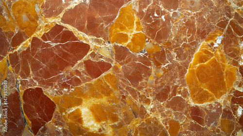 Obraz na płótnie Orange & Brown Marble Texture w salonie