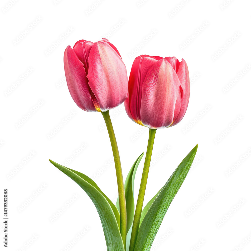 Two vibrant pink tulips Two vibrant pink tulips