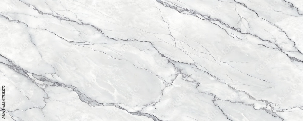 Obraz premium Elegant Seamless Carrara White Marble Texture with Soft Gray Veins – Realistic Stone Background for Interior Flooring and Luxury Wall Design