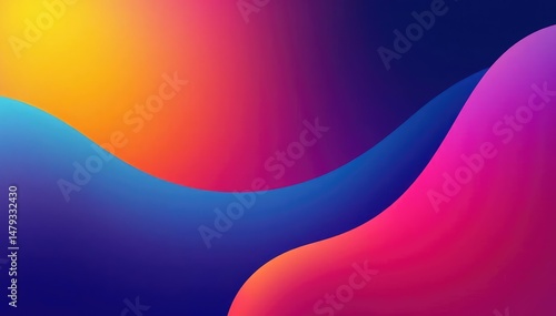 Vibrant abstract shapes and gradients ideal for website banners and posters , bright, illustration, geometric