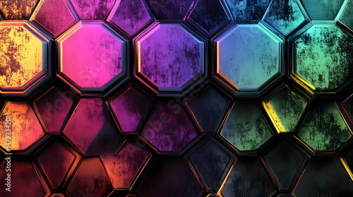 Octagon Pattern: Abstract 3D Hexagon