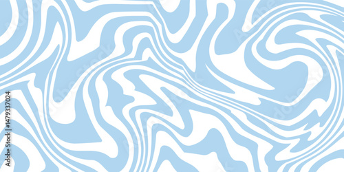 Abstract background seamless pattern with colorful waves. Trendy vector illustration in retro psychedelic style