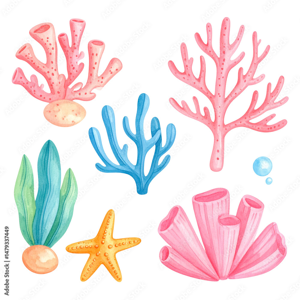Fototapeta premium Vector illustration showing a set of different tree designs