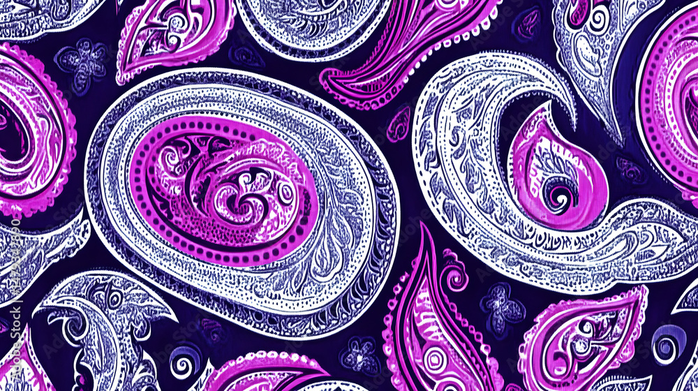 Vibrant Purple Paisley Designs
