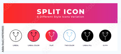 Split icon vector illustration. trendy styles