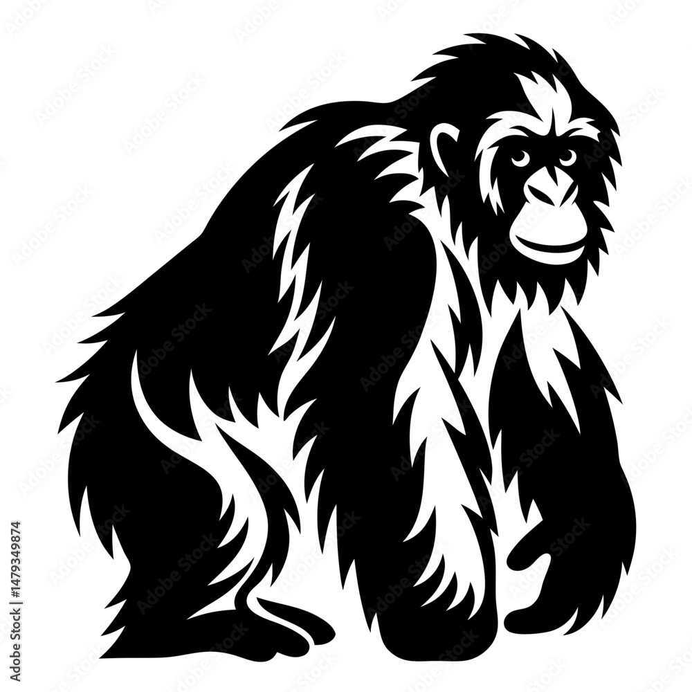 vector illustration of gorilla vector illustration of gorilla