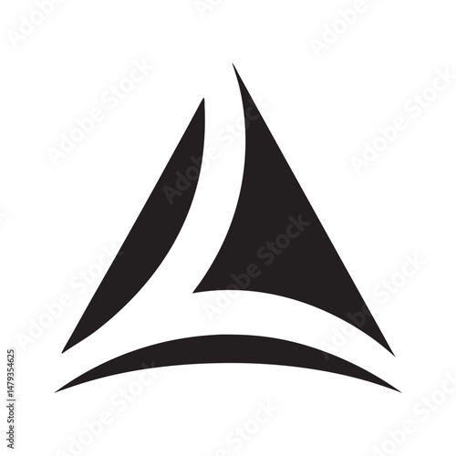 Overlapping sail shapes logo design