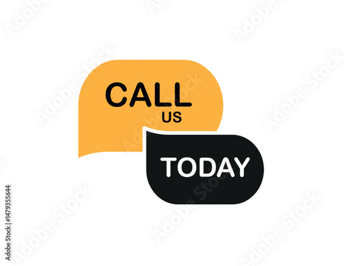 call us today sign on white background	