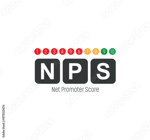 Net promoter score text on white background	