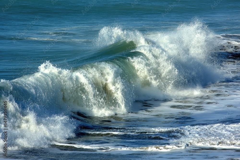 Fototapeta premium Ocean Wave Crests, Power and Beauty in Motion