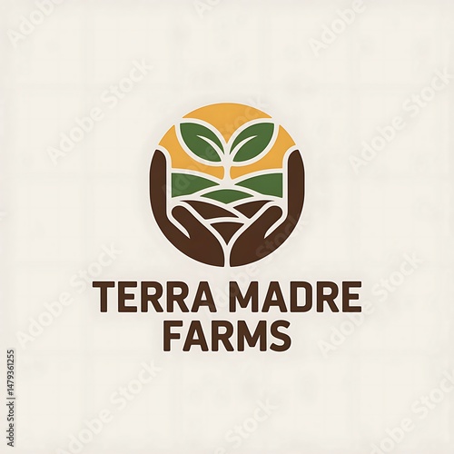 Abstract logo symbolizing care for the earth and agricultural growth