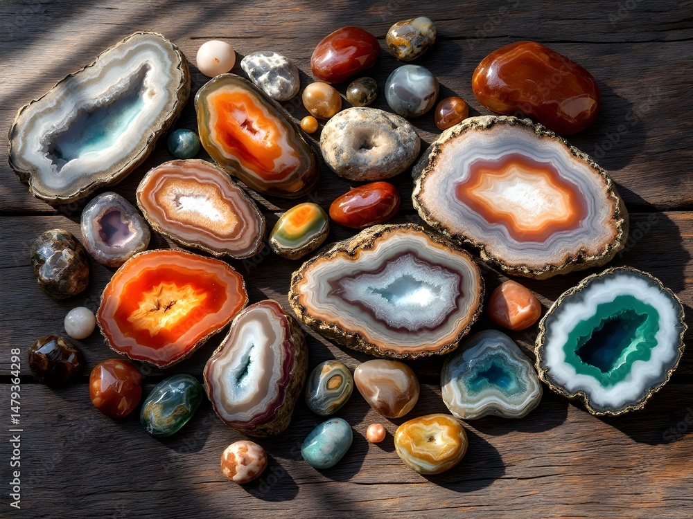 Close up of an Agate stones Close up of an Agate stones