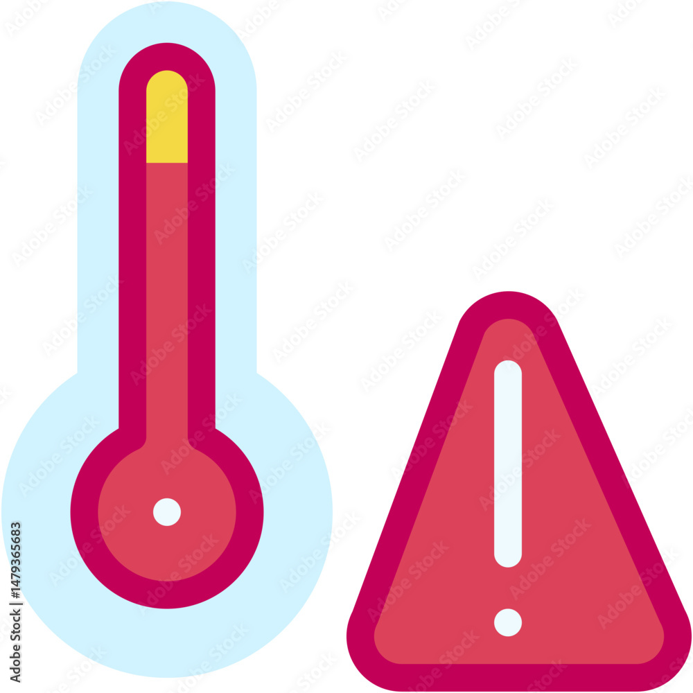 Vector Icon Temperature, Hot, Warm, Wash, Degrees Vector Icon Temperature, Hot, Warm, Wash, Degrees