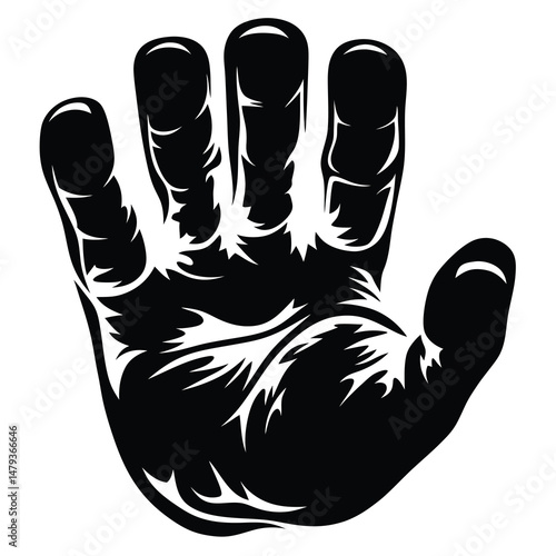 A Powerful Black and White Image of a Hand Signaling Stop or Halt