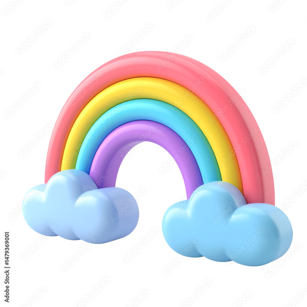Rainbow Wonder: A vibrant and colorful depiction of a rainbow, complete with fluffy clouds, symbolizing hope, joy, and the beauty of nature. Rainbow Wonder: A vibrant and colorful depiction of a rainbow, complete with fluffy clouds, symbolizing hope, joy, and the beauty of nature.