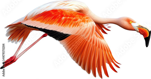 Flamingos in Flight, Beautiful Wildlife