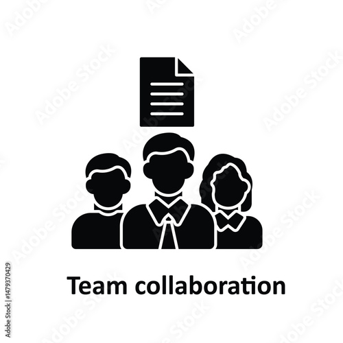 Team collaboration Vector icon which can easily modify or edit