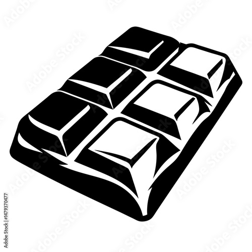 Delicious Chocolate Bar Sweet Treat Candy Dessert Snack Food Graphic Illustration
