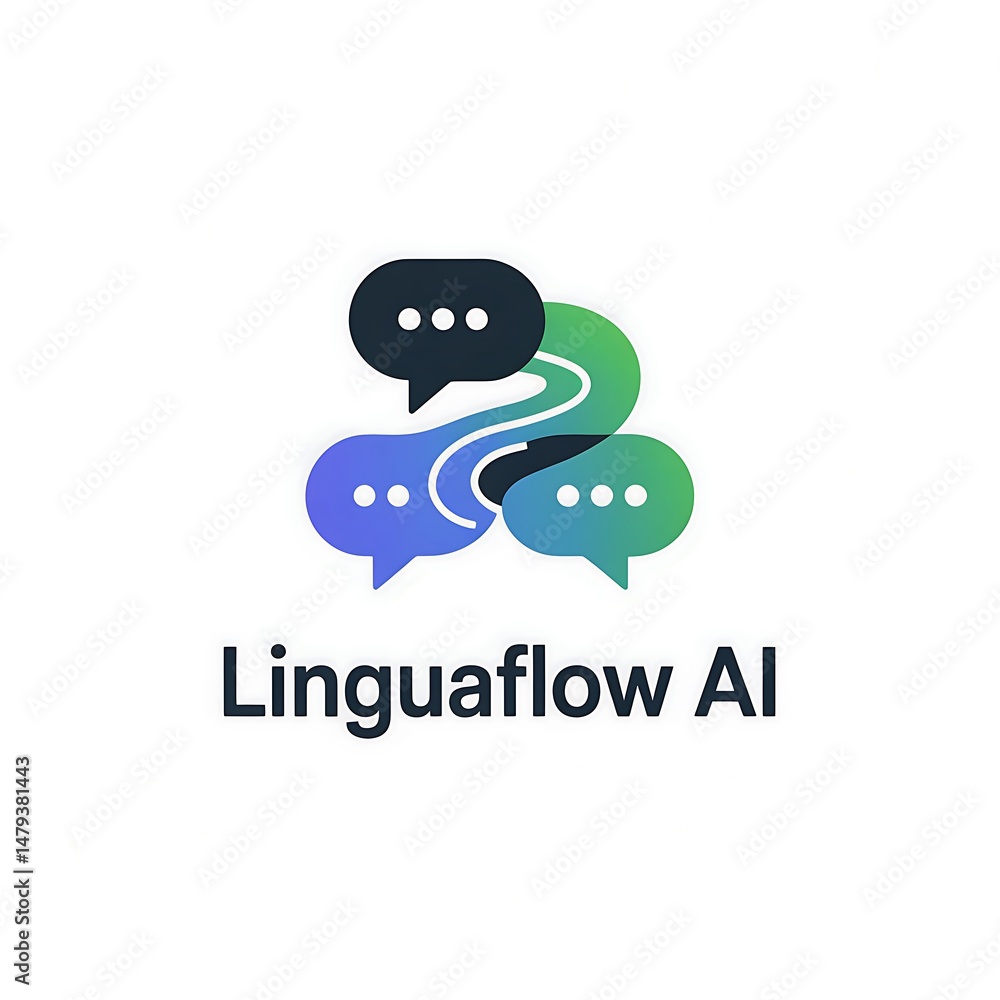 Innovative AI Language Processing Illustration Featuring Speech Bubbles and Flowing Text Innovative AI Language Processing Illustration Featuring Speech Bubbles and Flowing Text