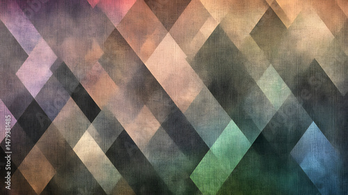 Obraz na płótnie Abstract Geometric Design: Shades & Textures w salonie
