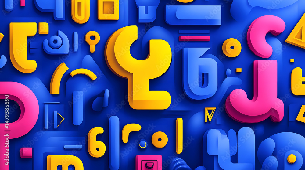 Abstract Shapes: Vibrant Colors, Bold Design